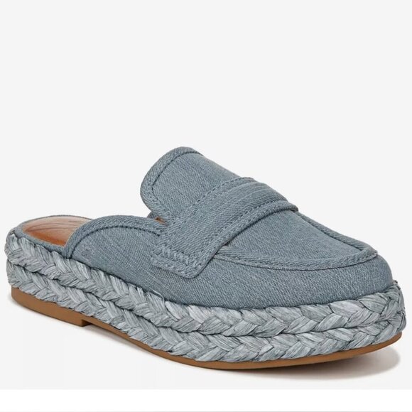 Zodiac Shoes - Zodiac SZ 8.5 NWOT Gizelle Blue Denim Mule Slide Resort Boho 70's Chic